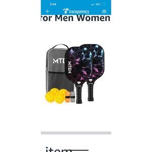 MTEN Pickleball Paddles Set with 4 Balls - Ultimate Set for Men and Women